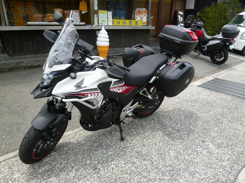 ホンダ 400X (NC56) 純正パニアケースとパニアケースステーのセット